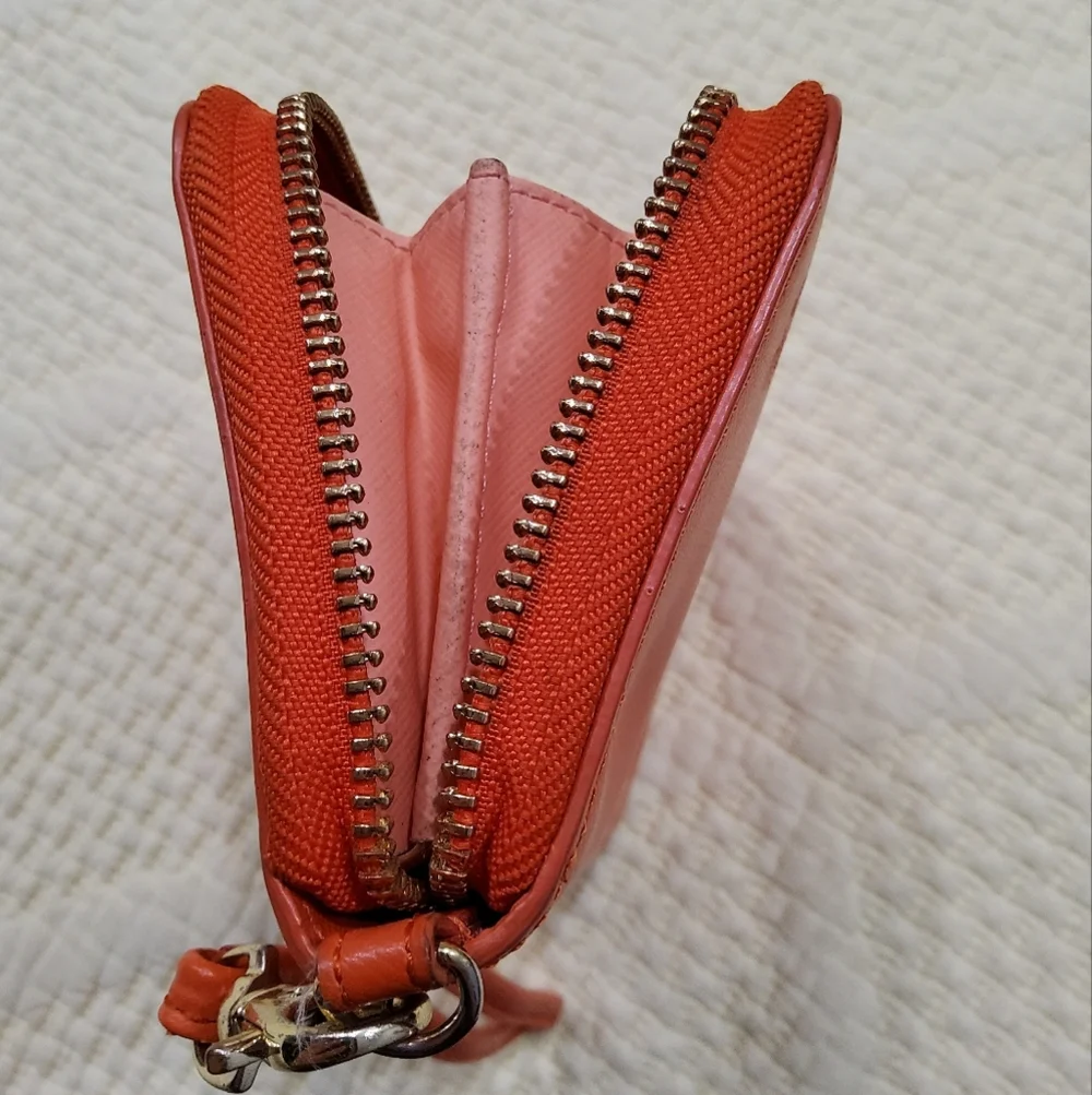 Tory Burch Orange Small Wristlet